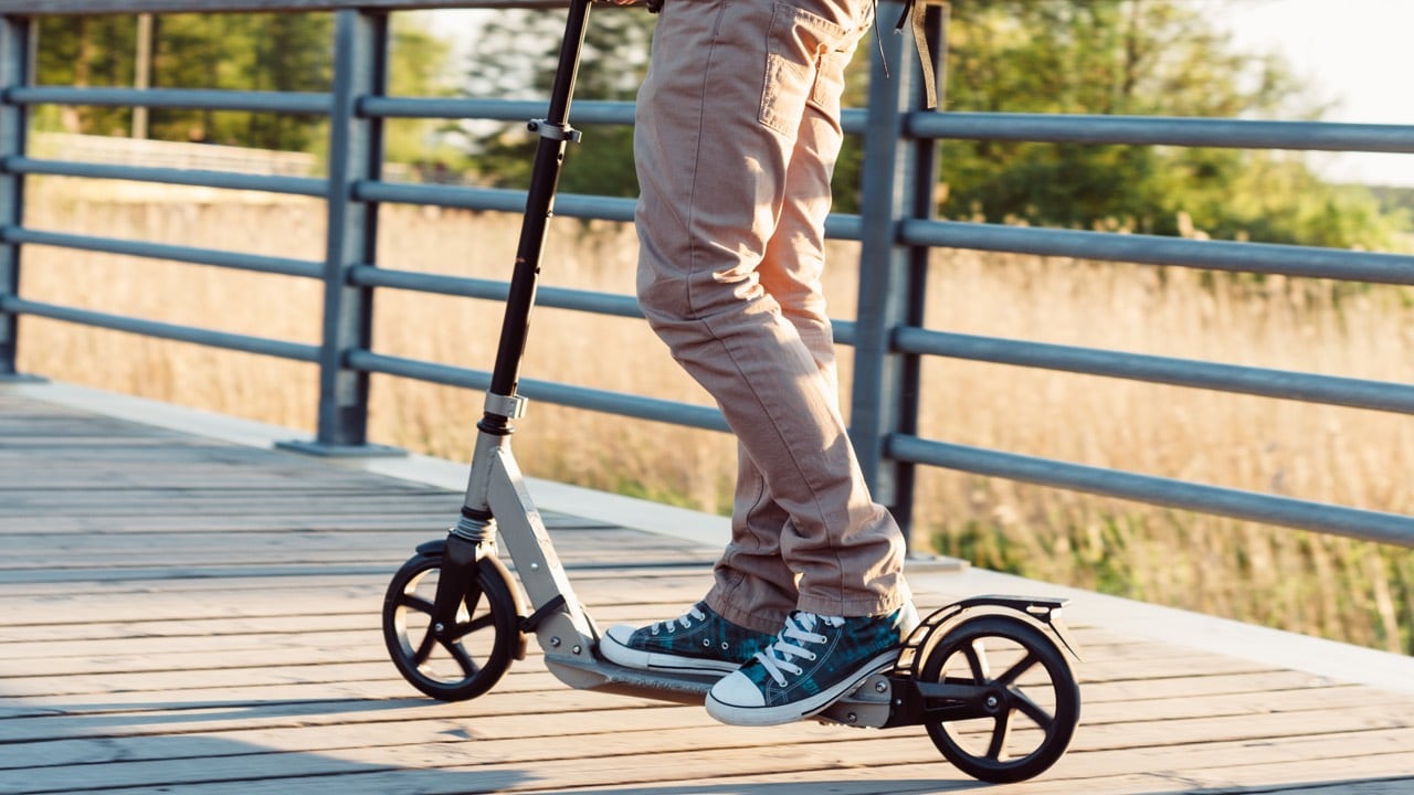 Scooter with big wheels