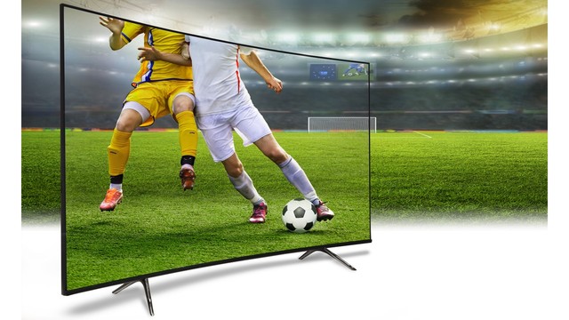 TV with soccer and background